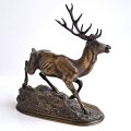 
													Bronze animalier signé Jules Moigniez, cerf à l'épuisement
												