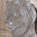 
													Lion Bamara Lalique en verre dépoli, 20 cm
												