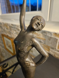 
													Sculpture en bronze Paul de Boulogne, danseuse élancée
												