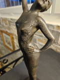
													Sculpture en bronze Paul de Boulogne, danseuse élancée
												