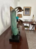 
													Bronze de Alexandre Ouline - 2 oiseaux sur la vague
												