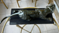 
													Sculpture en bronze patiné d'une panthère en marche
												