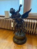
													Sculpture Bronze Deux Figures, Ange et Femme 50cm
												