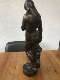 
													Bronze d'Alexandre Falguière, 38 cm, sculpture féminine
												