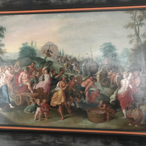 Scène de Bacchus Hendrick van Balen  et pour le paysage H Tilens