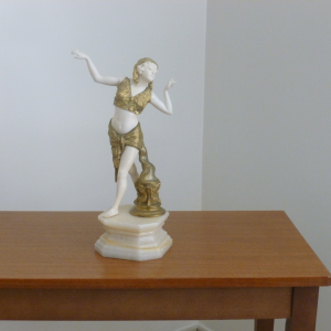 statuette ivoire et bronze