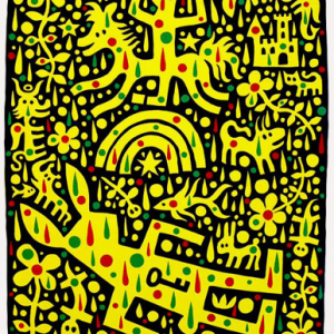 Peinture acrylique sur papier Le songe de LAPINTURE signé SPEEDY GRAPHITO