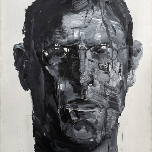 Yan Peï-MING, "Jacques K, victime" huile sur bois, 1995