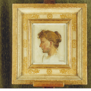 Tableau signé HODLER, portrait de "Mädchen" /Jeune  fille