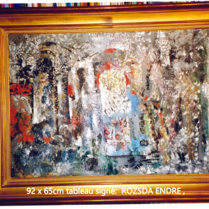 tableau peint à l'huile et signé ENDRE ROZDA