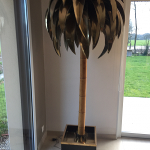 Lampe Palmier Maison Jansen Années 70 par Christian Teichoueyres