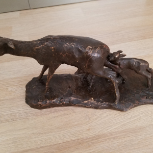 Ary Jean Léon Amer (1883-1973) Biche et ses petits