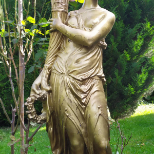 statue de torchères Napoléon III  peinte doré PAR J. J. DUCEL & FILS, PARIS, CIRCA 1880