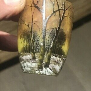 Miniature daum paysage enneigé