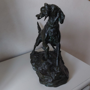 Bronze Chien de Chasse de Charles Marie Du passage