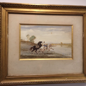 TABLEAU CHEVAUX A LA RIVIERRE