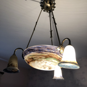 Lustre Art Déco Signé Muller Frères