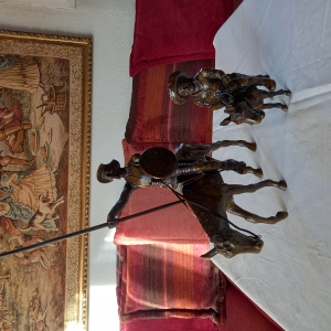 Statues bronze DON QUICHOTTE ET SANCHO PANCA par MAX LE VERRIER