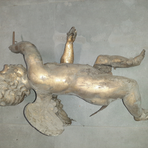 2 anges en bois doré