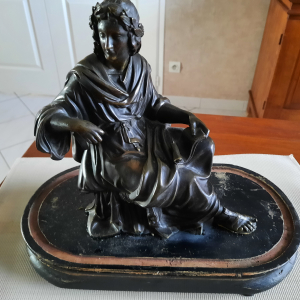 Sculpture penseur en bronze