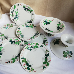 2 compotiers et 8 assiettes creil et monterreau