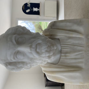 Buste marbre blanc représentant Homère