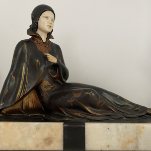 Statuette bronze chryséléphantine