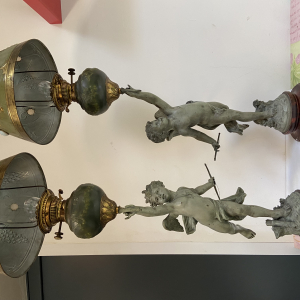 lampe à pétrol signée L GREGOIRe