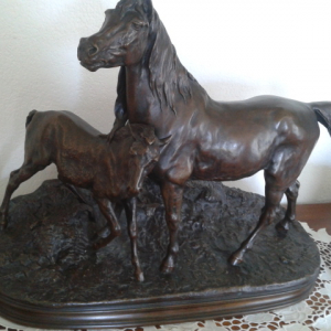 Bronze à patine brun claire