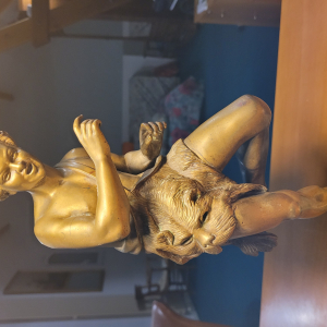 Sculpture bronze doré signé Grégoire