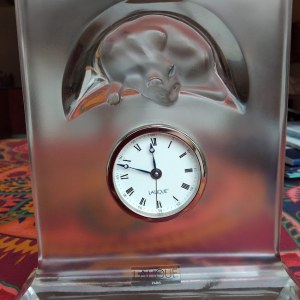 Pendule chat Lalique