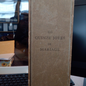 livrre"les quinze joyes de mariage"1948