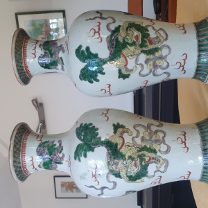 paire de vases balustres porcelaine chine