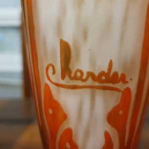 Vase signé Charder Le Verre Français (Charles Schneider)