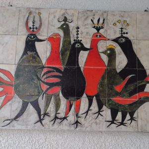 Panneau en carreaux de céramique