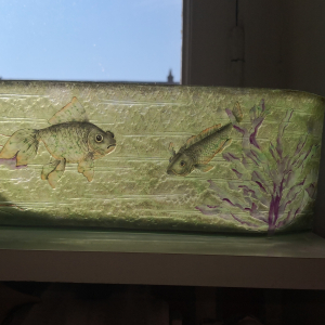 Vide poche motif aquatique signé Daum