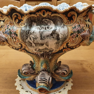 Ensemble de 3 grosses céramiques Nevers signé Armand Hiver