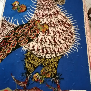 Tapisserie JEAN LURCAT Coq papillon