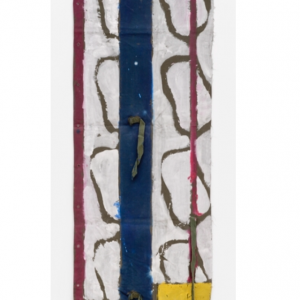 Acrylique sur bâche militaire de 2012 de Claude Viallat (hommage à Auguste Chabaud