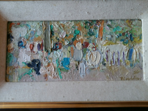 
															Jacques Truphémus Huile sur toile de 1956 (sans nom)
														