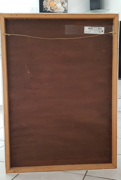 
															Violon coupé sous plexiglas et collé sur bois, Arman.
														