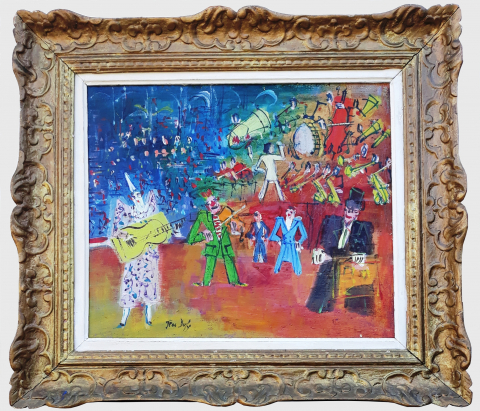 
															Jean Dufy. Le trouble fête. Peinture à l'huile sur toile. 1948-1950
														