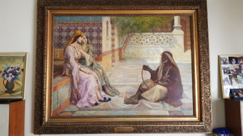 
															La Romance du Désert - Ph. Mourani - Huile sur toile - c.a. 1910
														