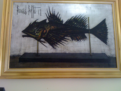 
															Bernard Buffet Poisson naturalise Peinture de 1961
														