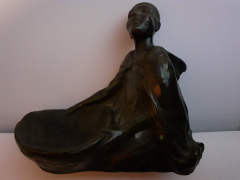 
															EDOUARD-MARCEL SANDOZ ( 1881-1971 ) JEUNE ARABE EN BRONZE
														