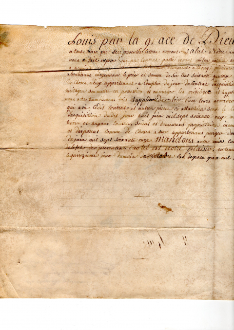 
															LETTRE SIGNÉE LOUIS XVI
														