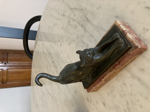 
															Serre-livres animalier en bronze Piché
														