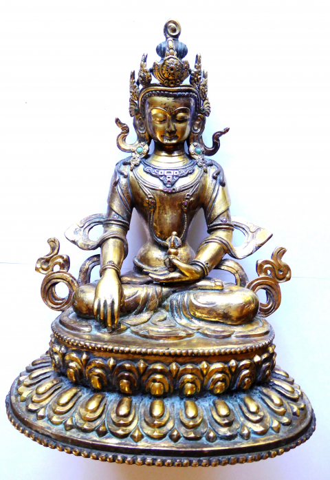 
															Statuette Tibétaine en bronze
														