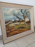 
															Tableau Marcel Dreyfus dit Dyf Campagne à Bois d'Arcy 1959
														