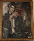 
															Violoniste Gen Paul huille sur toile années 20
														